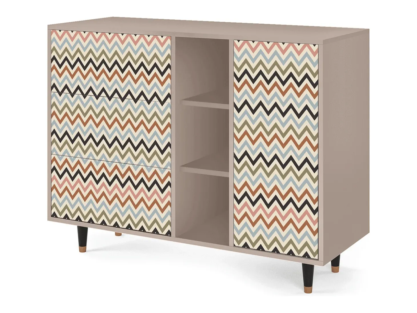 Aparador - 125x98x48 cm - BS2 - Bright Ripple, Latte