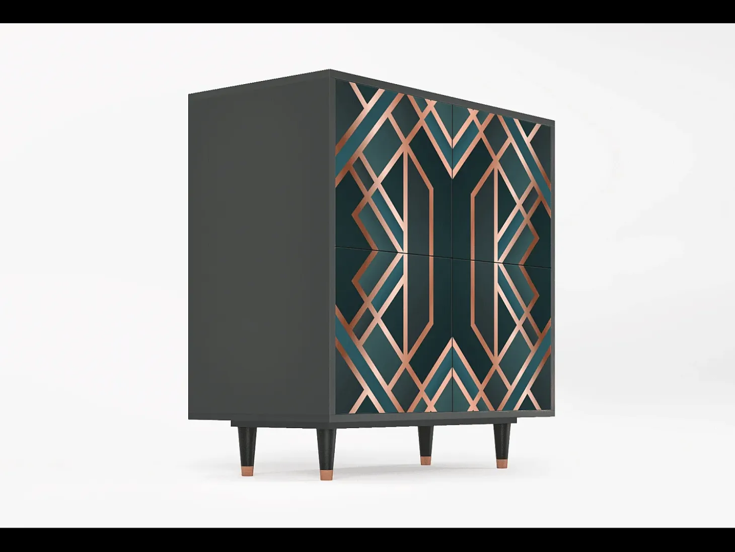 Aparador - 94x96x48 cm - BS3 - Bronze Crossroad, Antracita