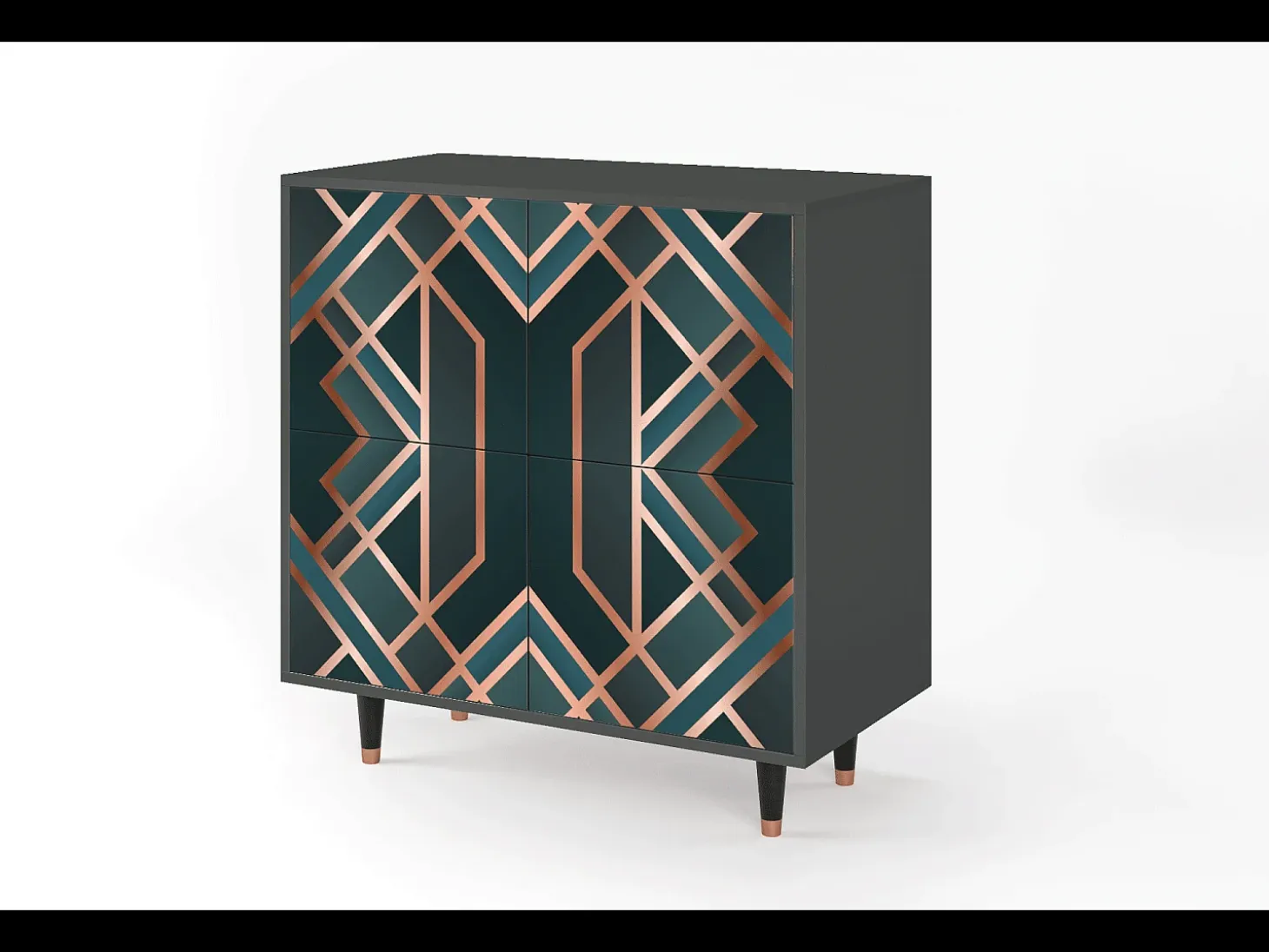 Aparador - 94x96x48 cm - BS3 - Bronze Crossroad, Antracita