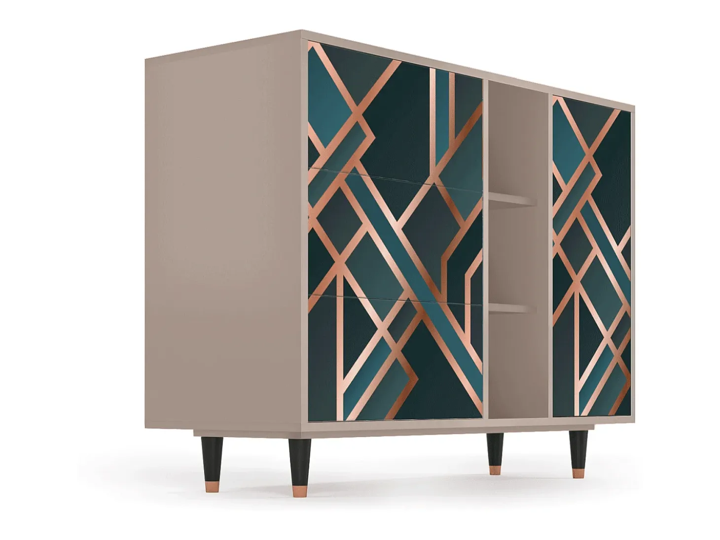 Aparador - 125x98x48 cm - BS2 - Bronze Crossroad, Latte
