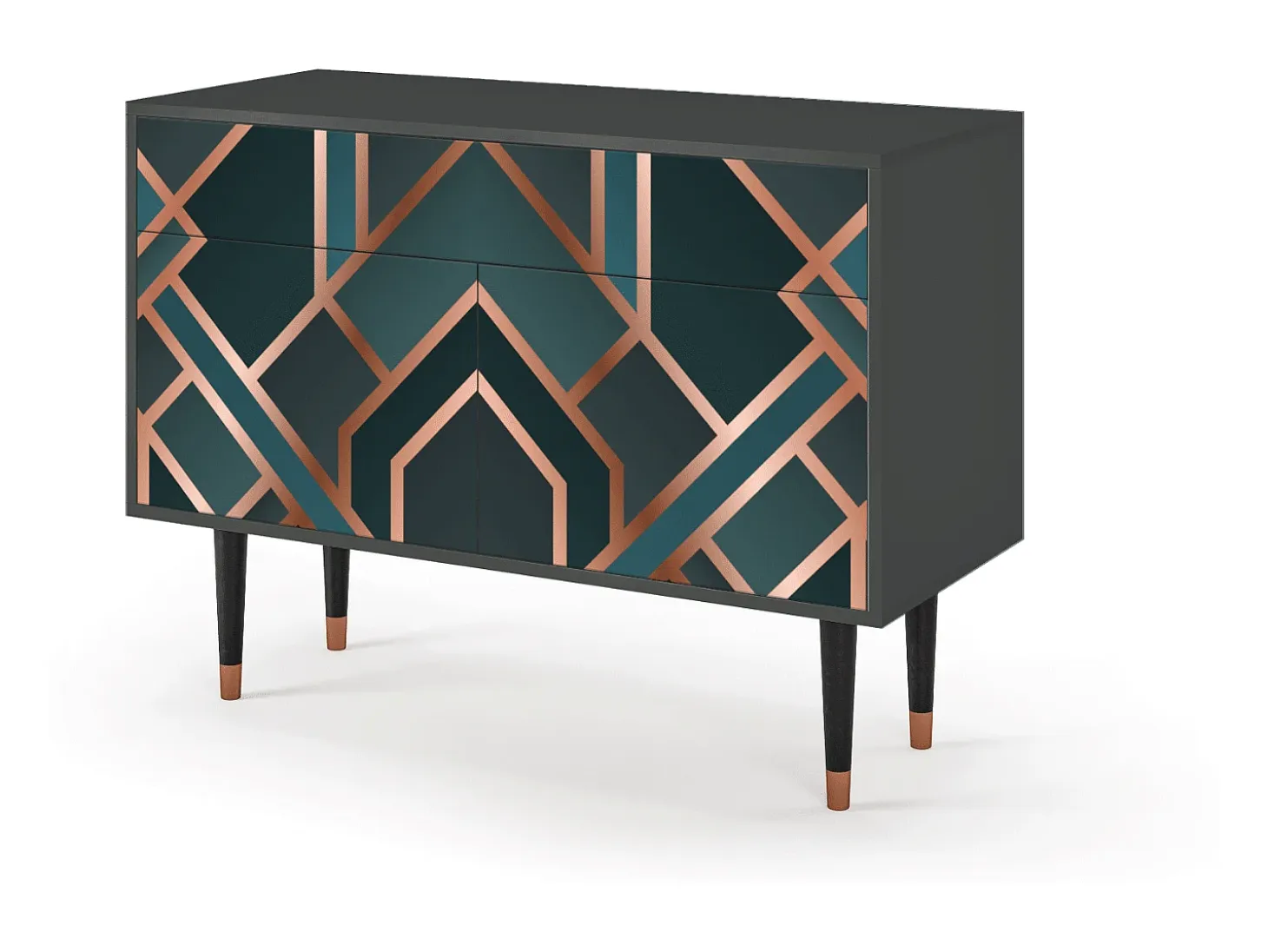 Aparador - 115x85x48 cm - BS4 - Bronze Crossroad, Antracita
