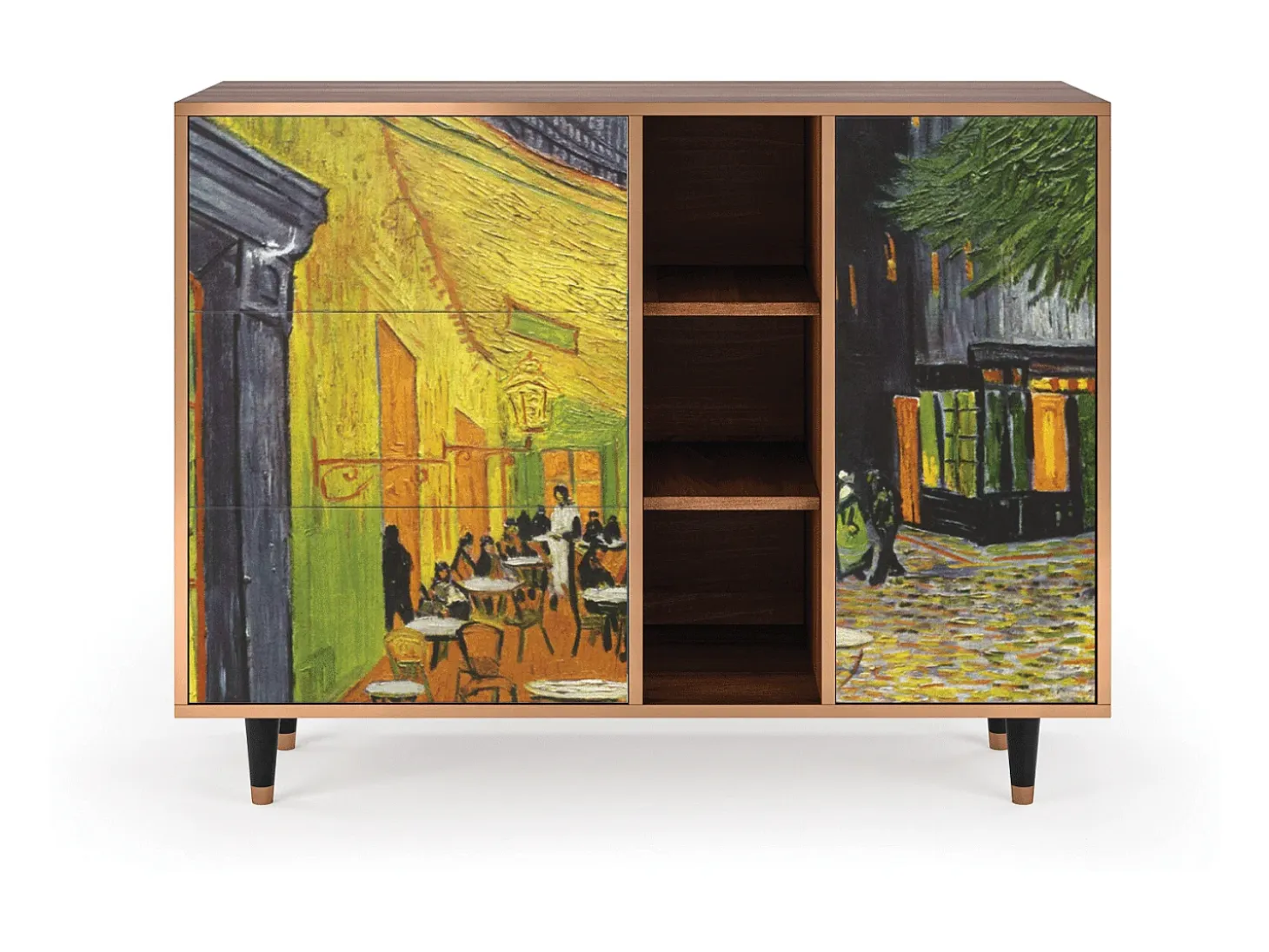 Aparador - 125x98x48 cm - BS2 - Café Terrace at Night, Nogal