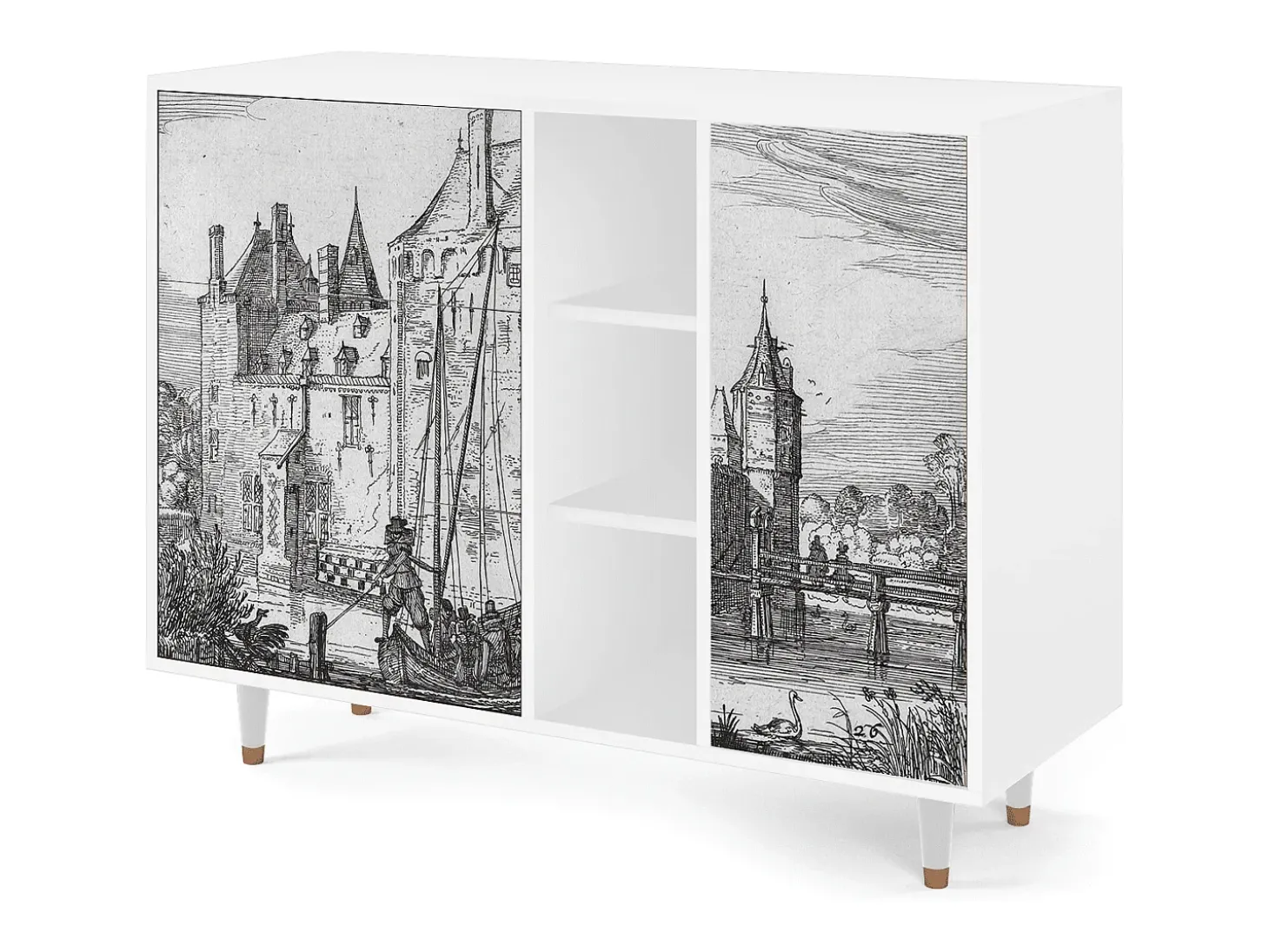 Aparador - 125x98x48 cm - BS2 - Castle by Breugel, Blanco