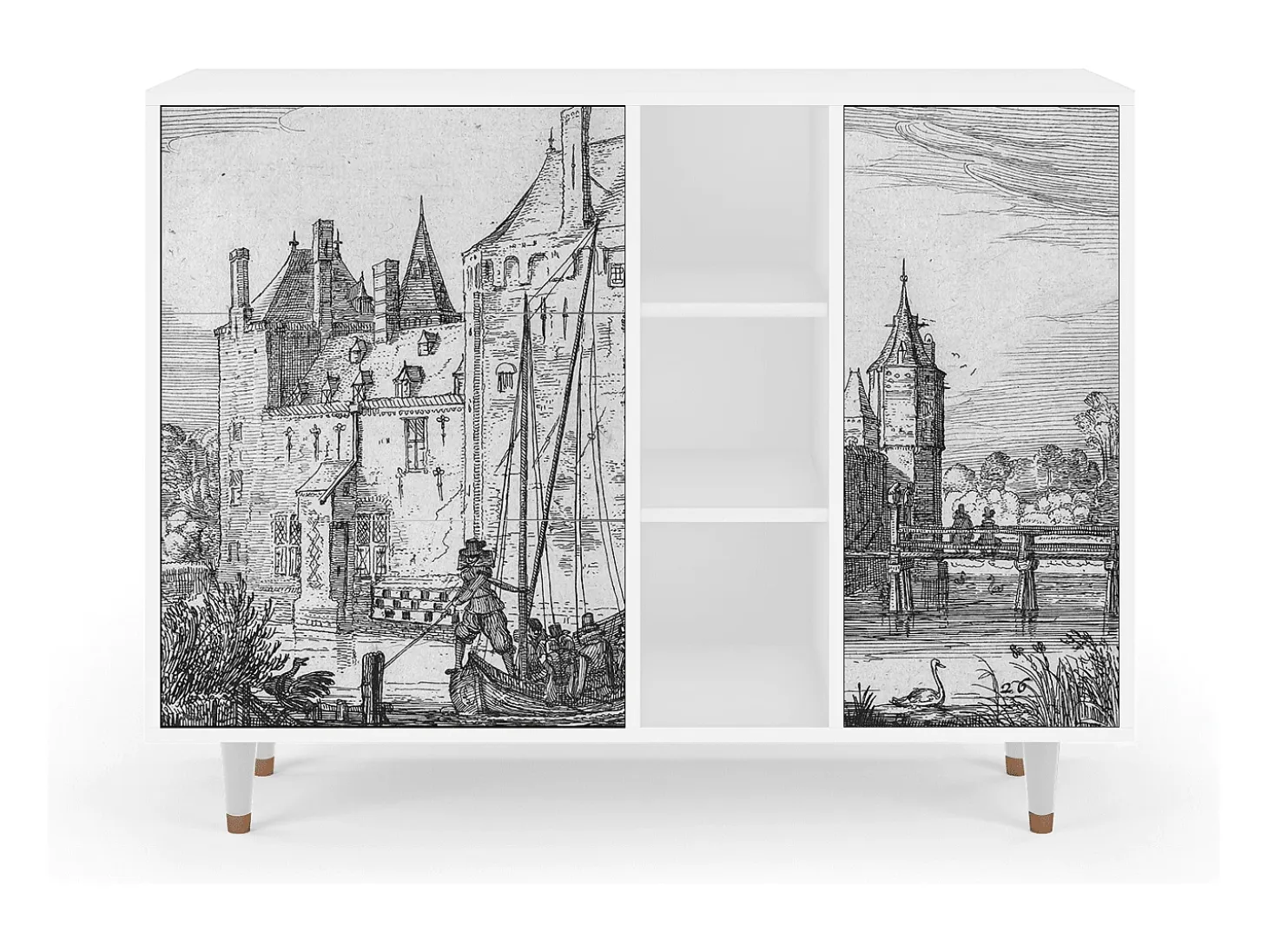 Aparador - 125x98x48 cm - BS2 - Castle by Breugel, Blanco