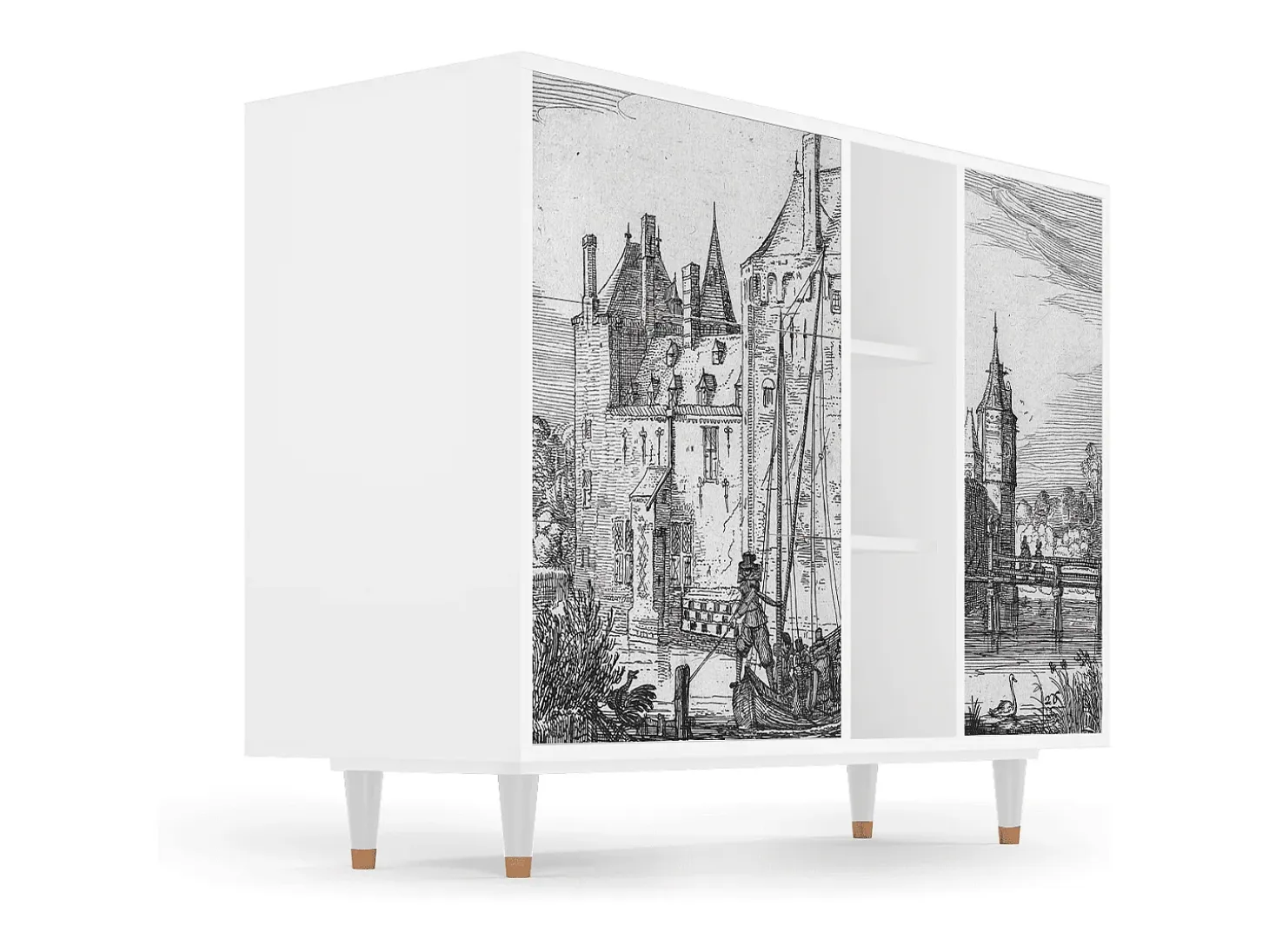 Aparador - 125x98x48 cm - BS2 - Castle by Breugel, Blanco