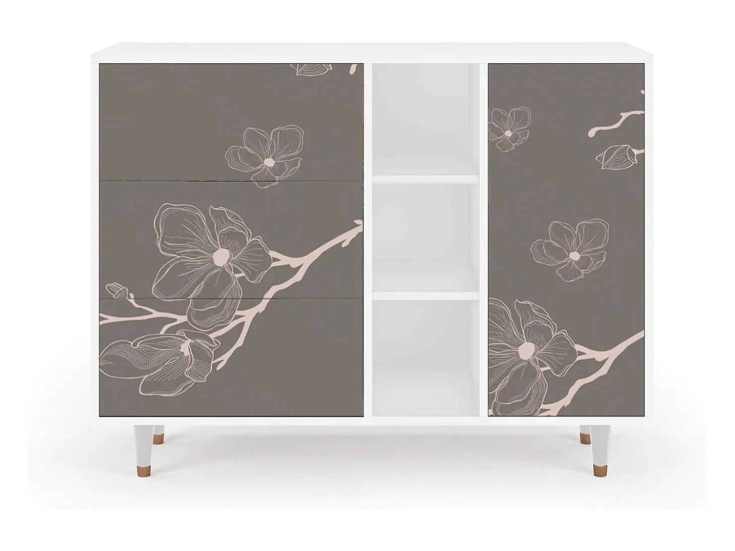 Aparador - 125x98x48 cm - BS2 - Cherry Blossom, Blanco