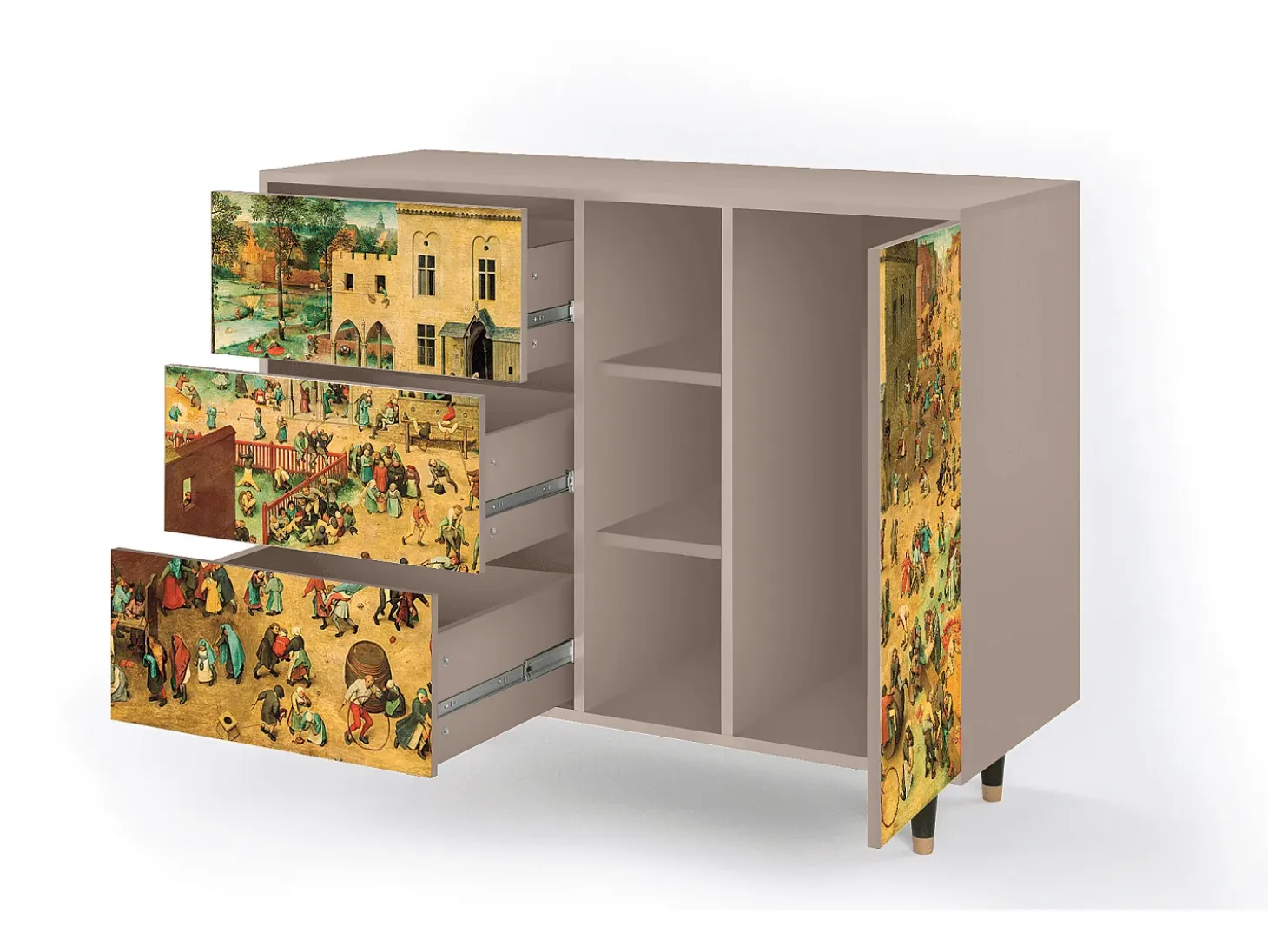 Aparador - 125x98x48 cm - BS2 - Children Games, Latte