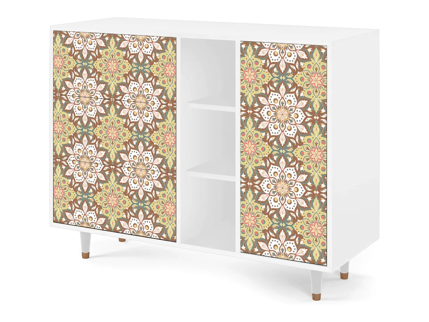 Aparador - 125x98x48 cm - BS2 - Chinese Tea, Blanco