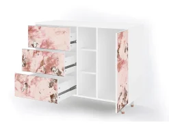 Aparador - 125x98x48 cm - BS2 - Cotton Candy, Blanco
