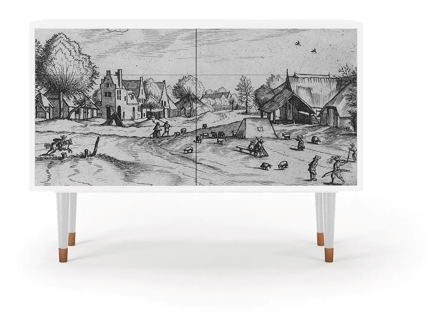 Aparador - 115x85x48 cm - BS4 - Country Village, Blanco