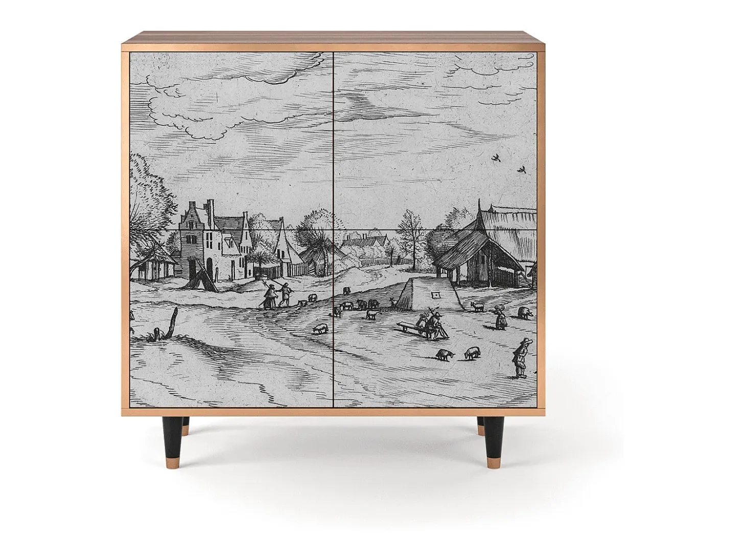 Aparador - 94x96x48 cm - BS3 - Country Village, Nogal