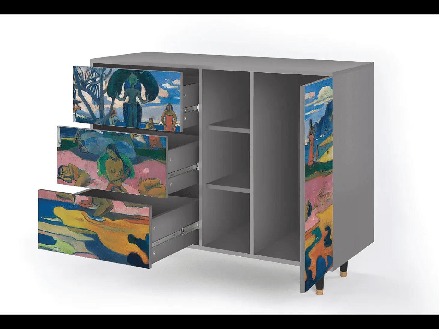Aparador - 125x98x48 cm - BS2 - Day of the God, Gris