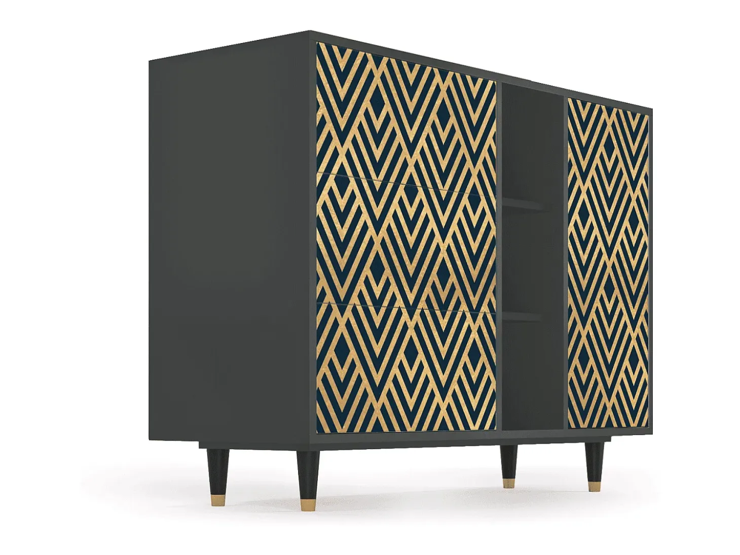 Aparador - 125x98x48 cm - BS2 - Egypt Triangles, Antracita