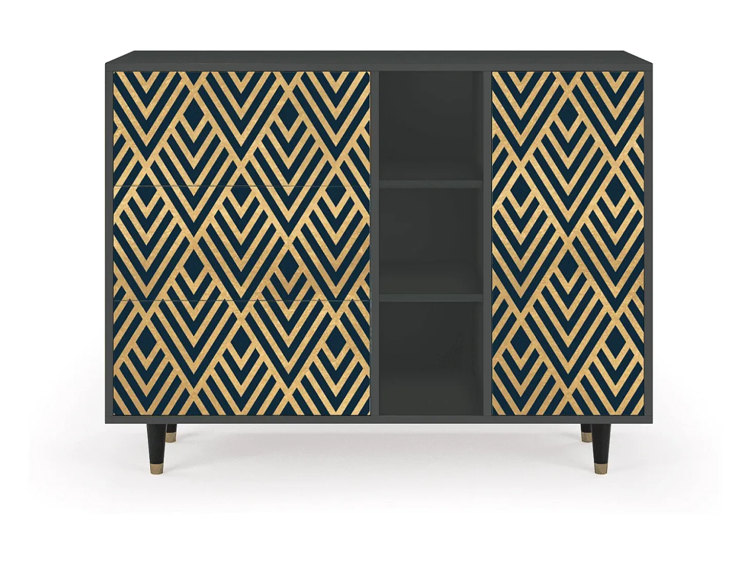 Aparador - 125x98x48 cm - BS2 - Egypt Triangles, Antracita