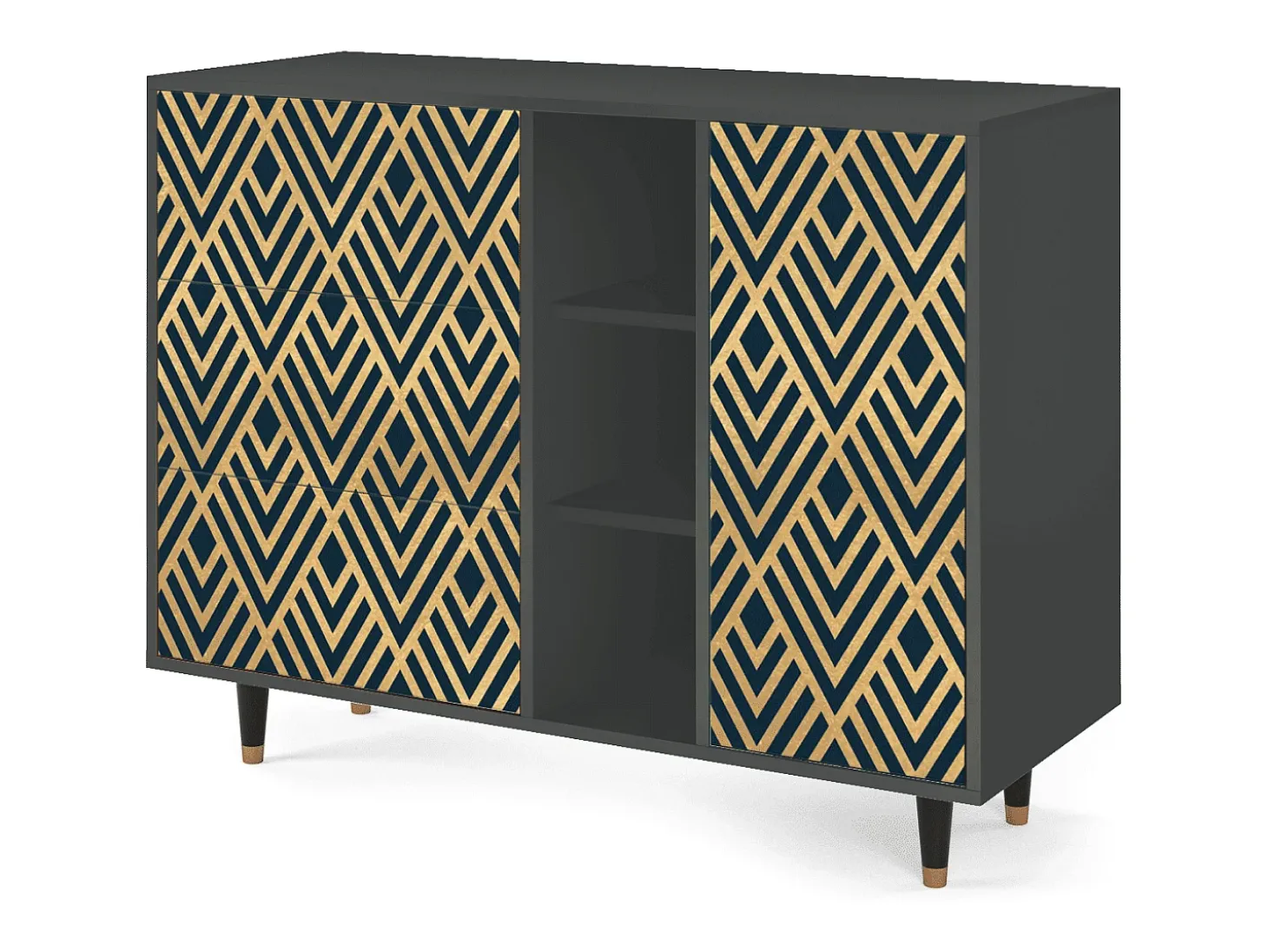 Aparador - 125x98x48 cm - BS2 - Egypt Triangles, Antracita