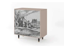 Aparador - 94x96x48 cm - BS3 - Farms in a Village, Latte