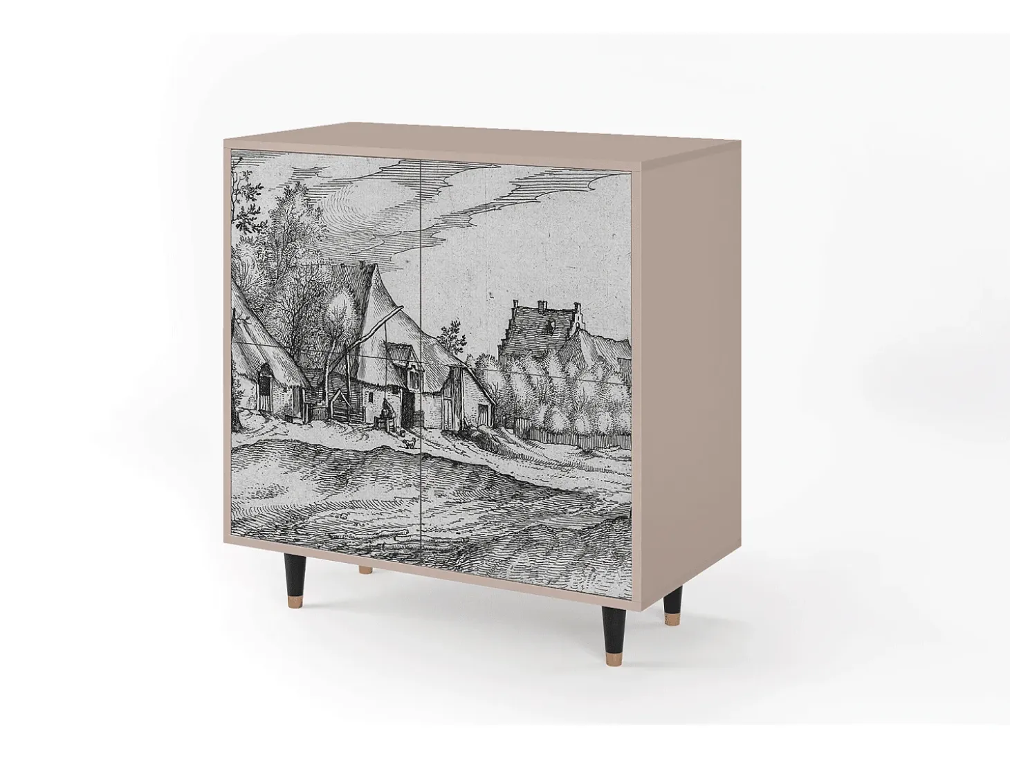 Aparador - 94x96x48 cm - BS3 - Farms in a Village, Latte