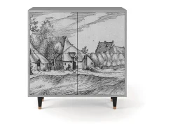 Aparador - 94x96x48 cm - BS3 - Farms in a Village, Gris