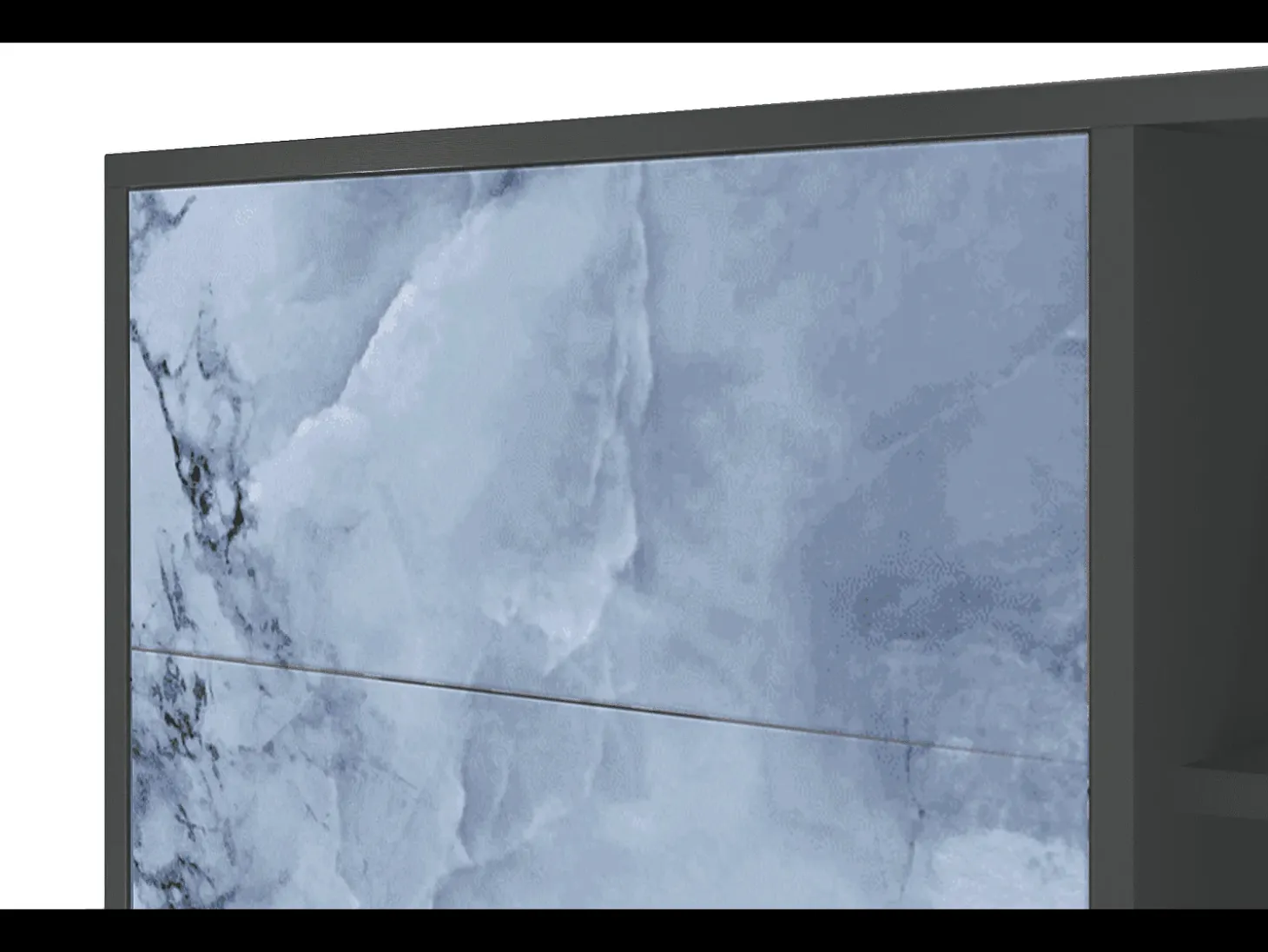 Aparador - 125x98x48 cm - BS2 - Feather Ice, Antracita