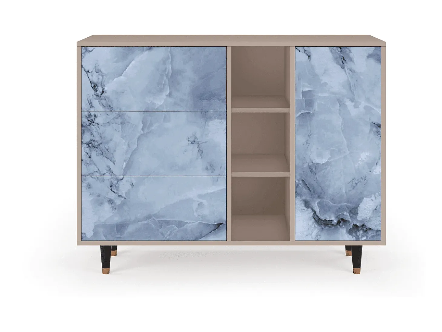 Aparador - 125x98x48 cm - BS2 - Feather Ice, Latte