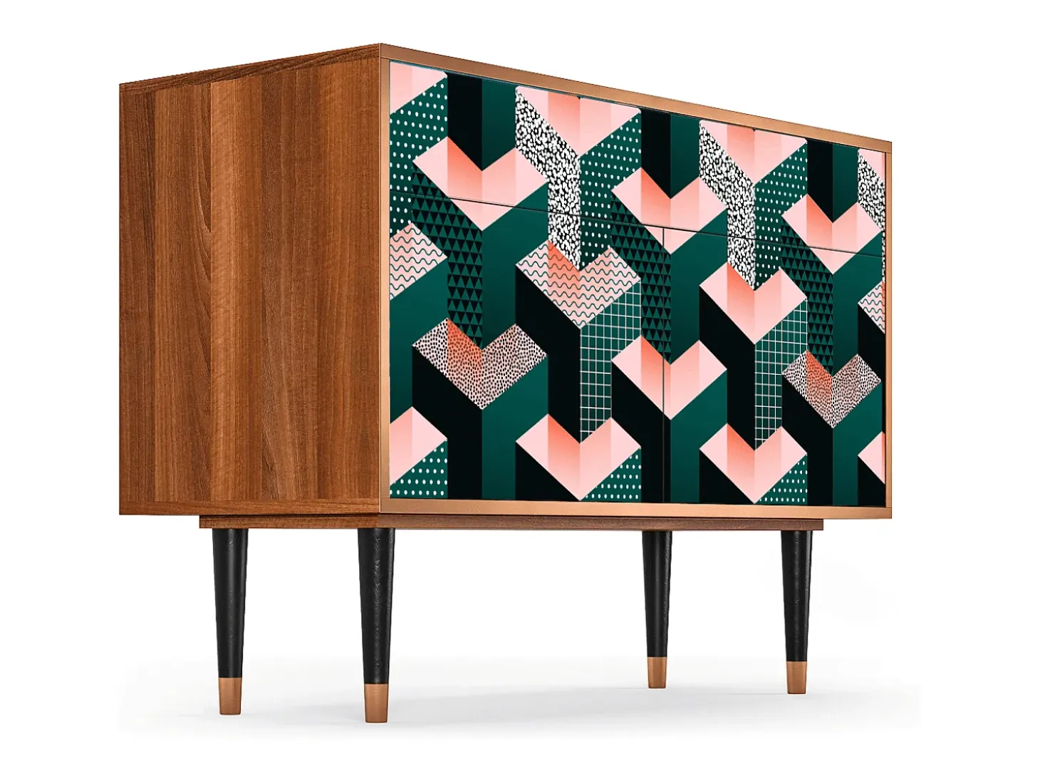 Aparador - 115x85x48 cm - BS4 - Geometric Madness, Nogal