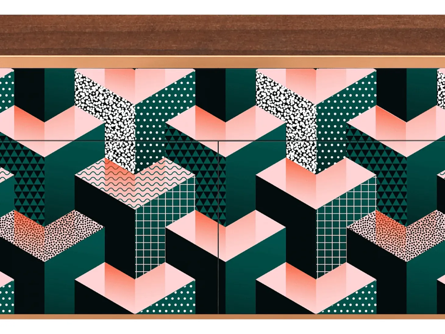 Aparador - 115x85x48 cm - BS4 - Geometric Madness, Nogal