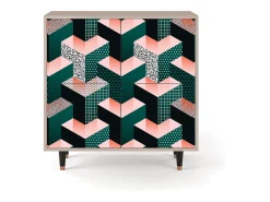 Aparador - 94x96x48 cm - BS3 - Geometric Madness, Latte