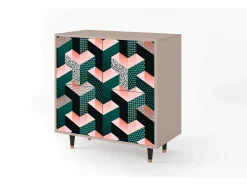 Aparador - 94x96x48 cm - BS3 - Geometric Madness, Latte