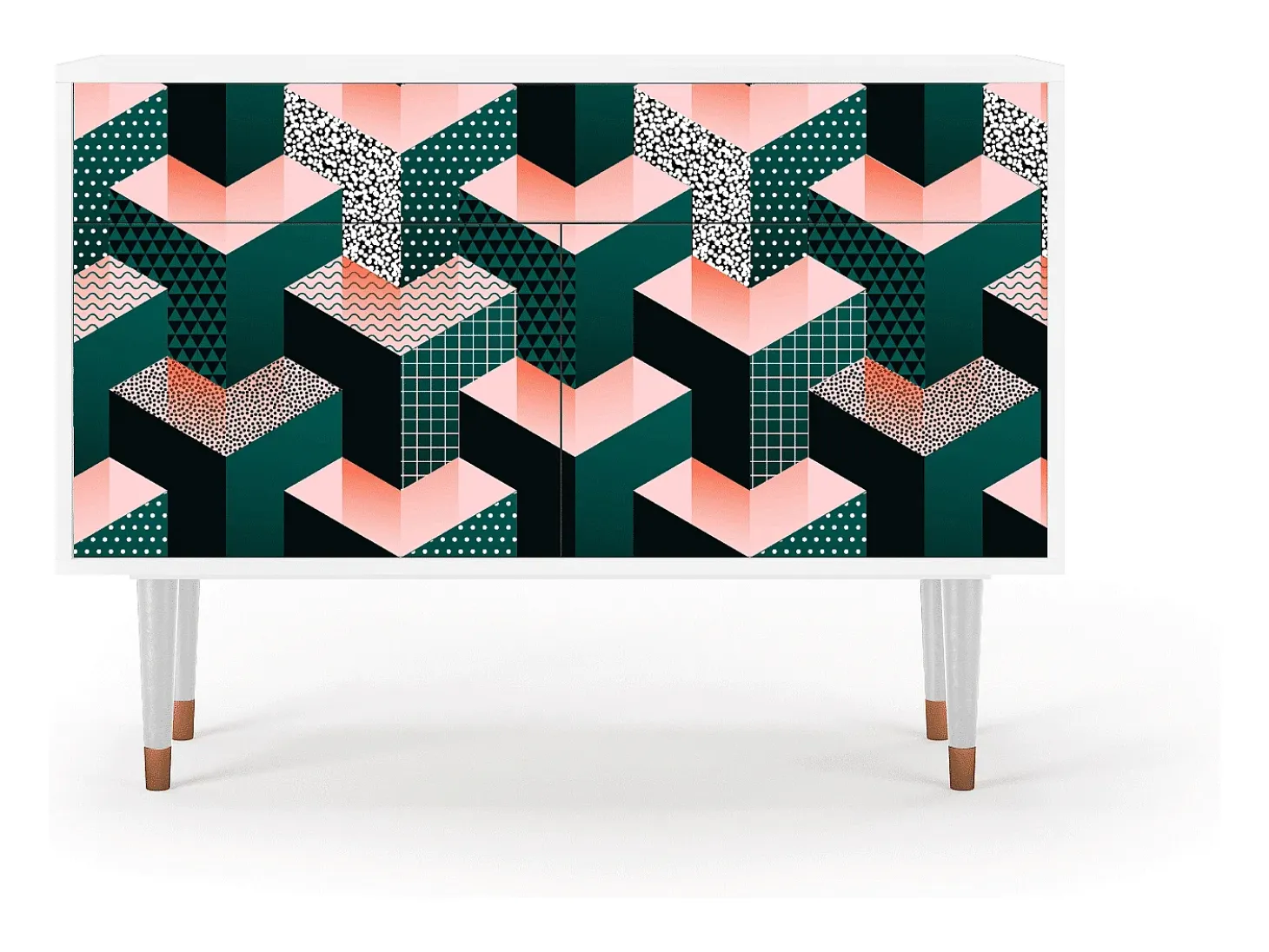 Aparador - 115x85x48 cm - BS4 - Geometric Madness, Blanco