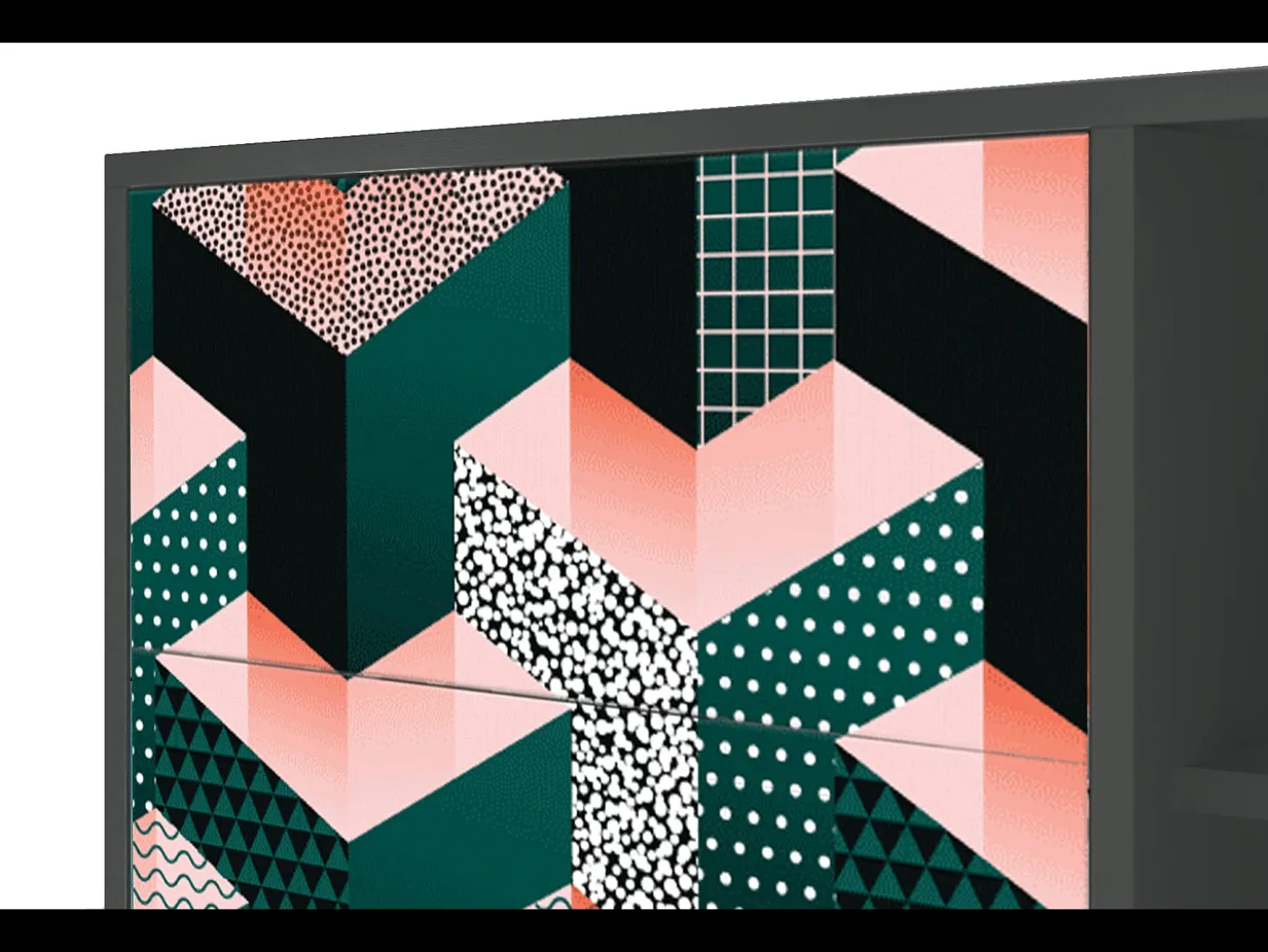 Aparador - 125x98x48 cm - BS2 - Geometric Madness, Antracita