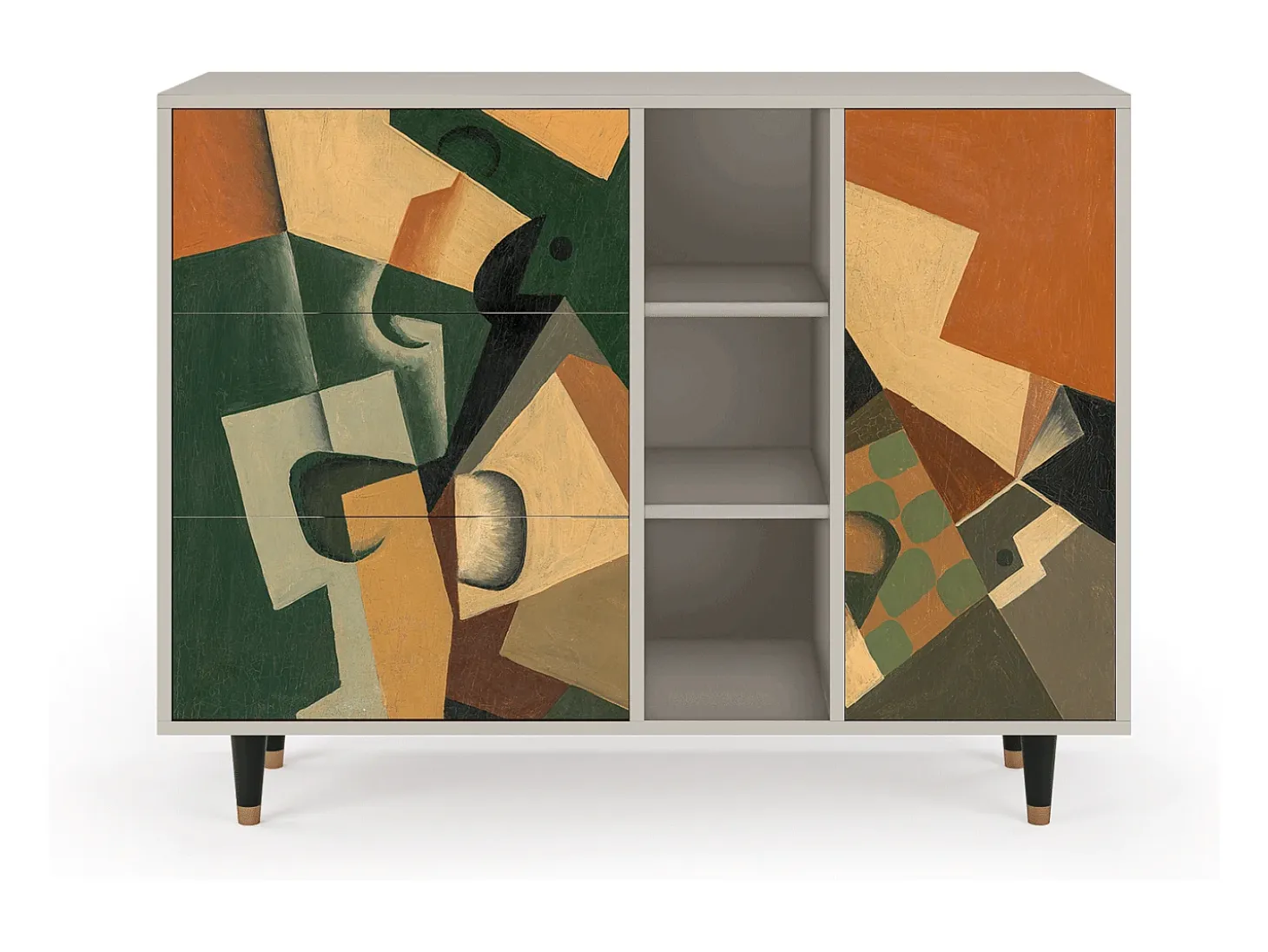 Aparador - 125x98x48 cm - BS2 - Glass and Checkerboard, Arena