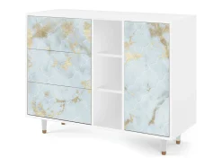Aparador - 125x98x48 cm - BS2 - Golden Waves, Blanco