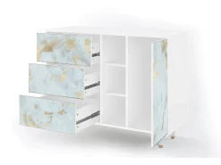 Aparador - 125x98x48 cm - BS2 - Golden Waves, Blanco