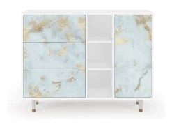 Aparador - 125x98x48 cm - BS2 - Golden Waves, Blanco