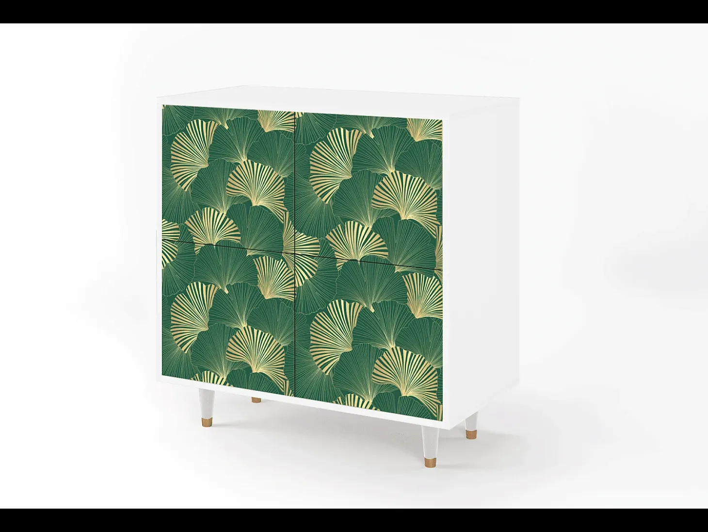 Aparador - 94x96x48 cm - BS3 - Gold Ginkgo, Blanco