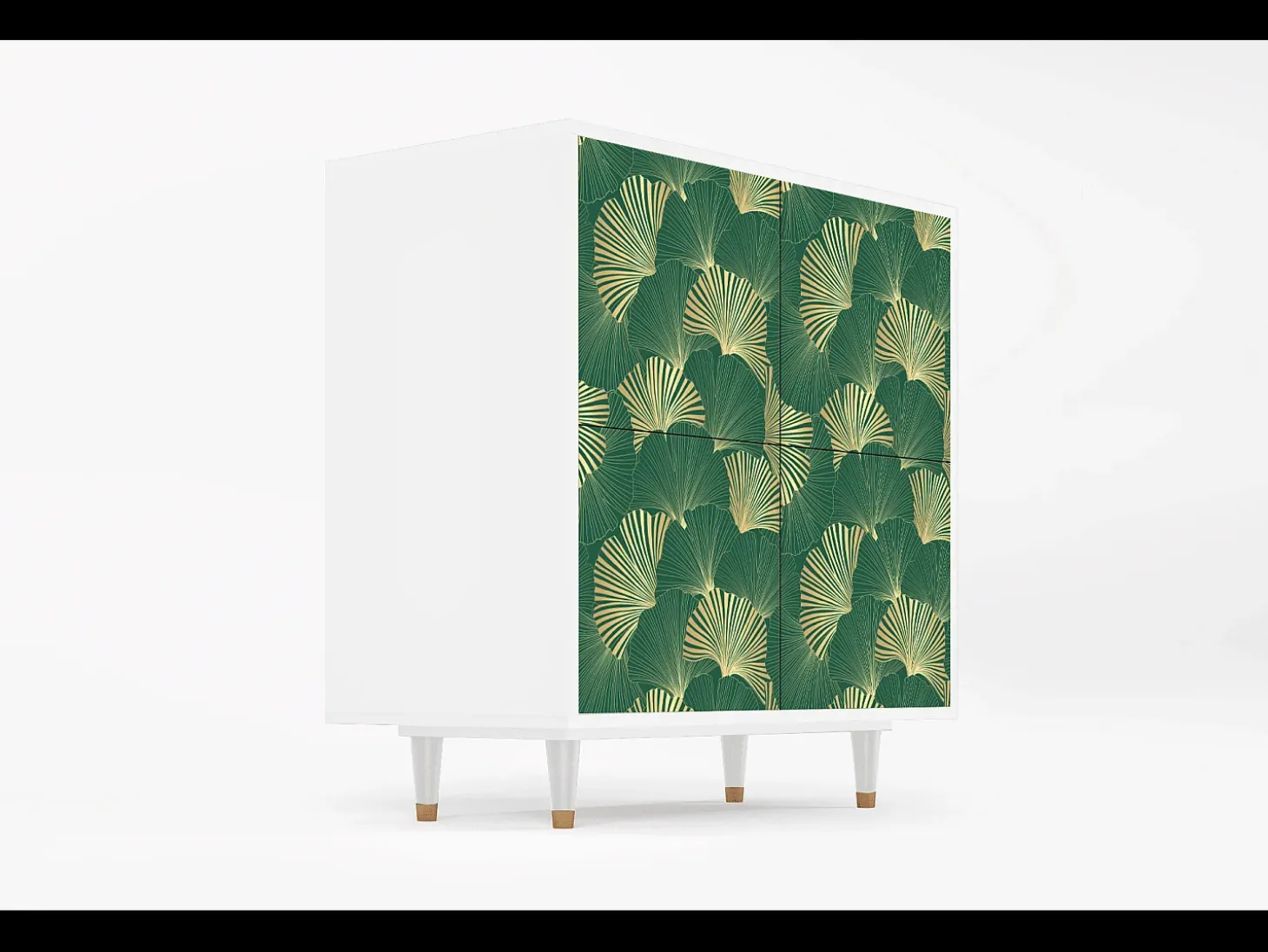 Aparador - 94x96x48 cm - BS3 - Gold Ginkgo, Blanco