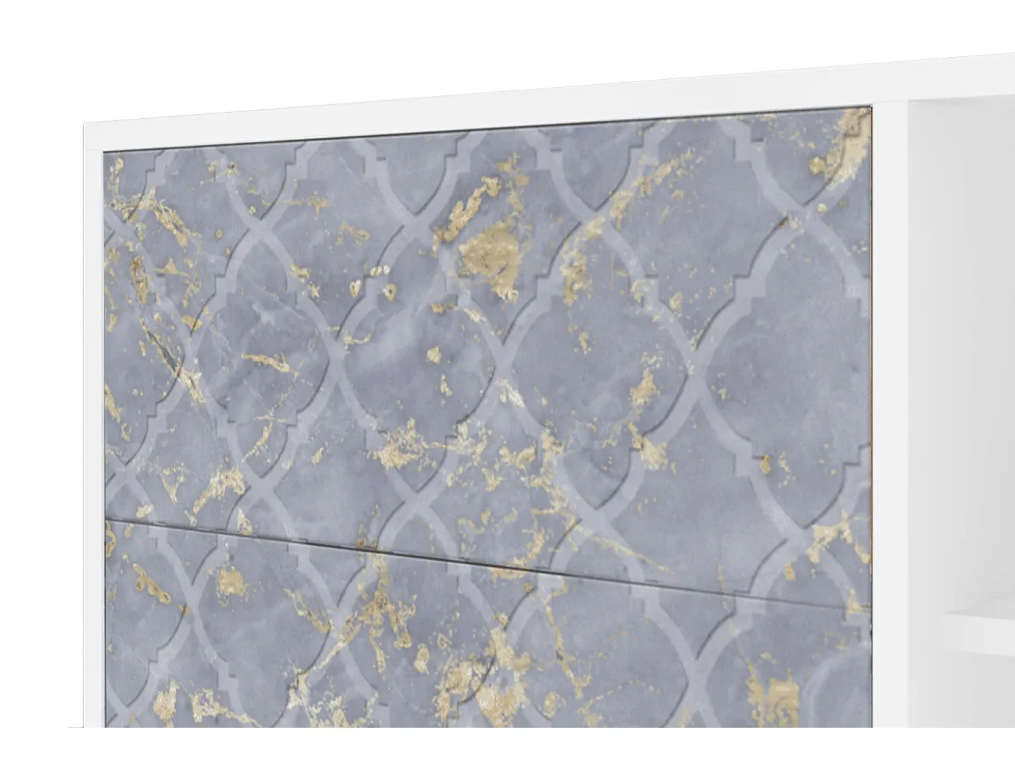 Aparador - 125x98x48 cm - BS2 - Golden Smoke, Blanco