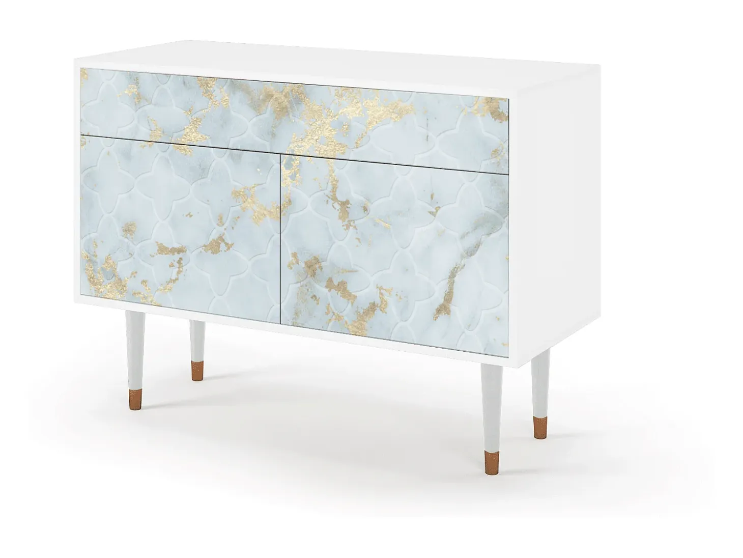 Aparador - 115x85x48 cm - BS4 - Golden Waves, Blanco