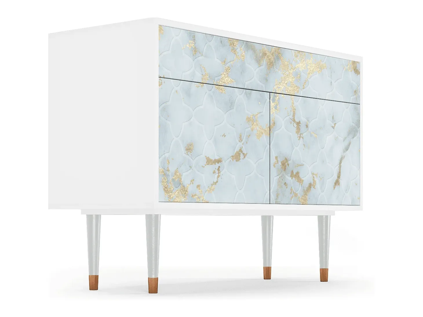 Aparador - 115x85x48 cm - BS4 - Golden Waves, Blanco