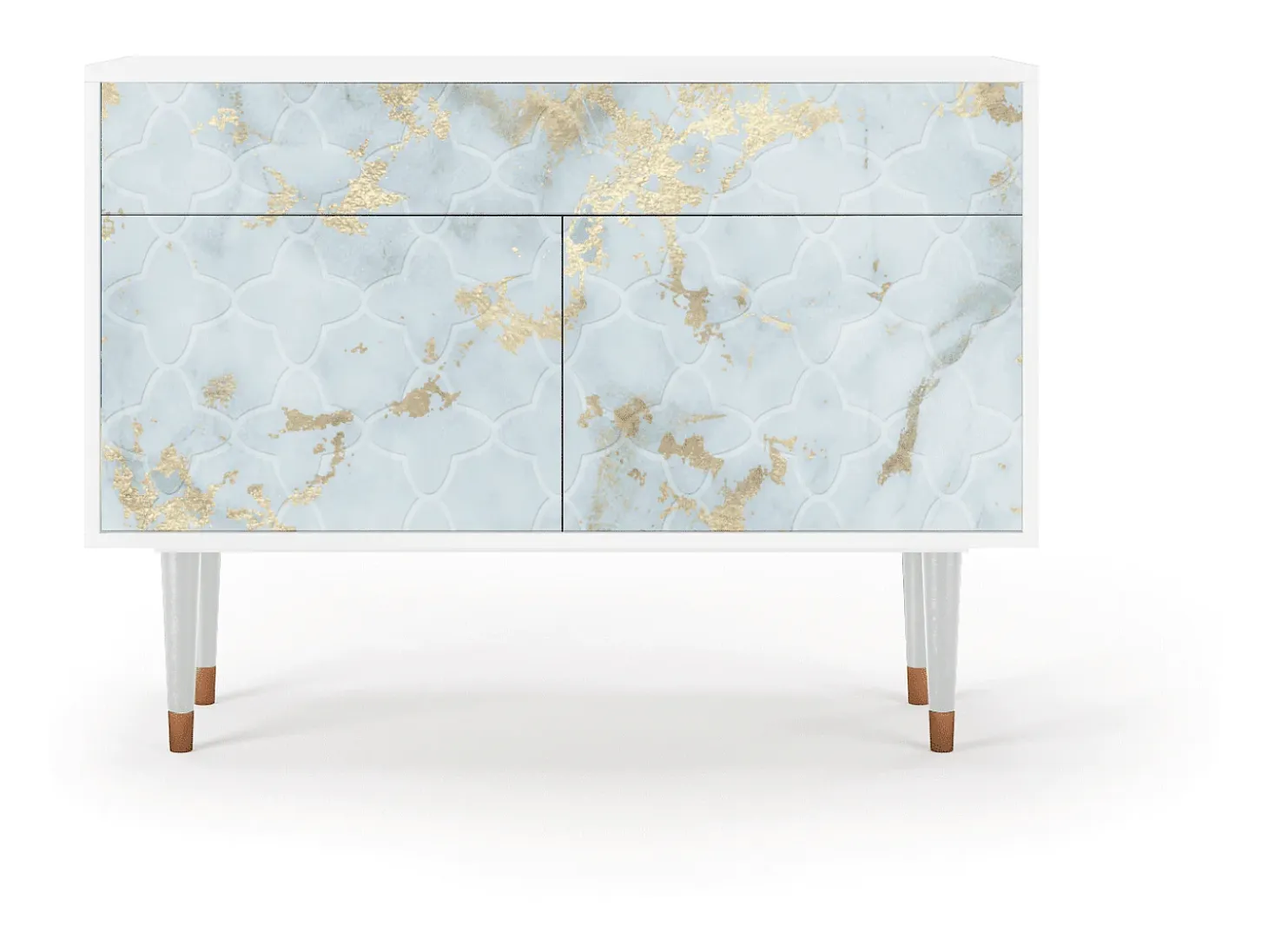Aparador - 115x85x48 cm - BS4 - Golden Waves, Blanco