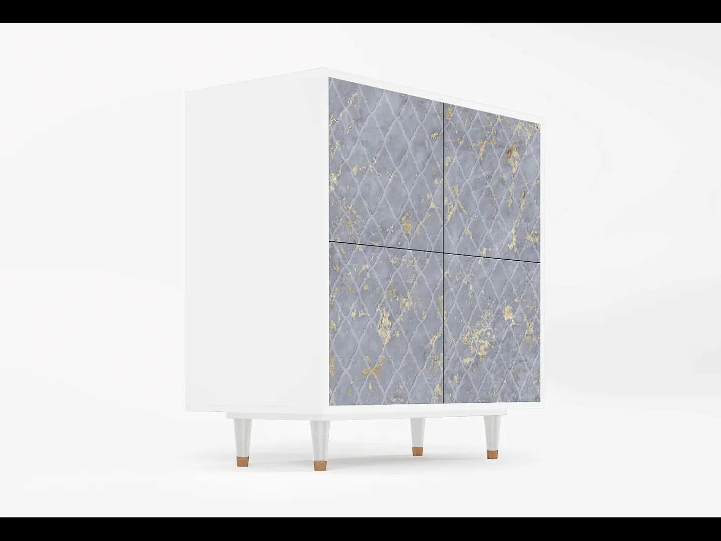 Aparador - 94x96x48 cm - BS3 - Golden Smoke, Blanco