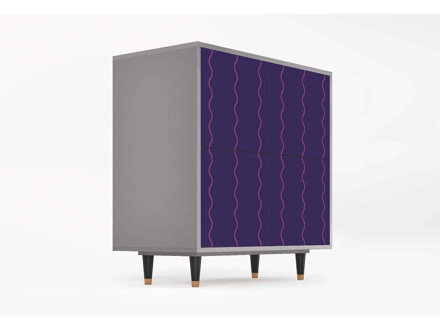 Aparador - 94x96x48 cm - BS3 - Grape Maccaroni, Gris