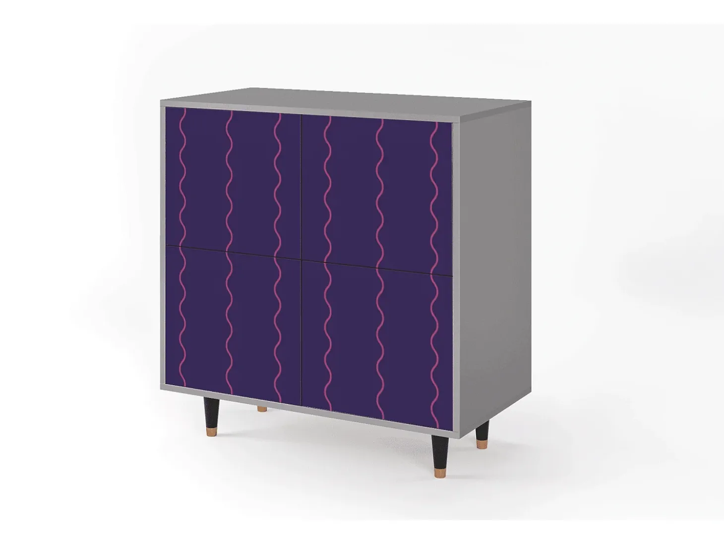 Aparador - 94x96x48 cm - BS3 - Grape Maccaroni, Gris