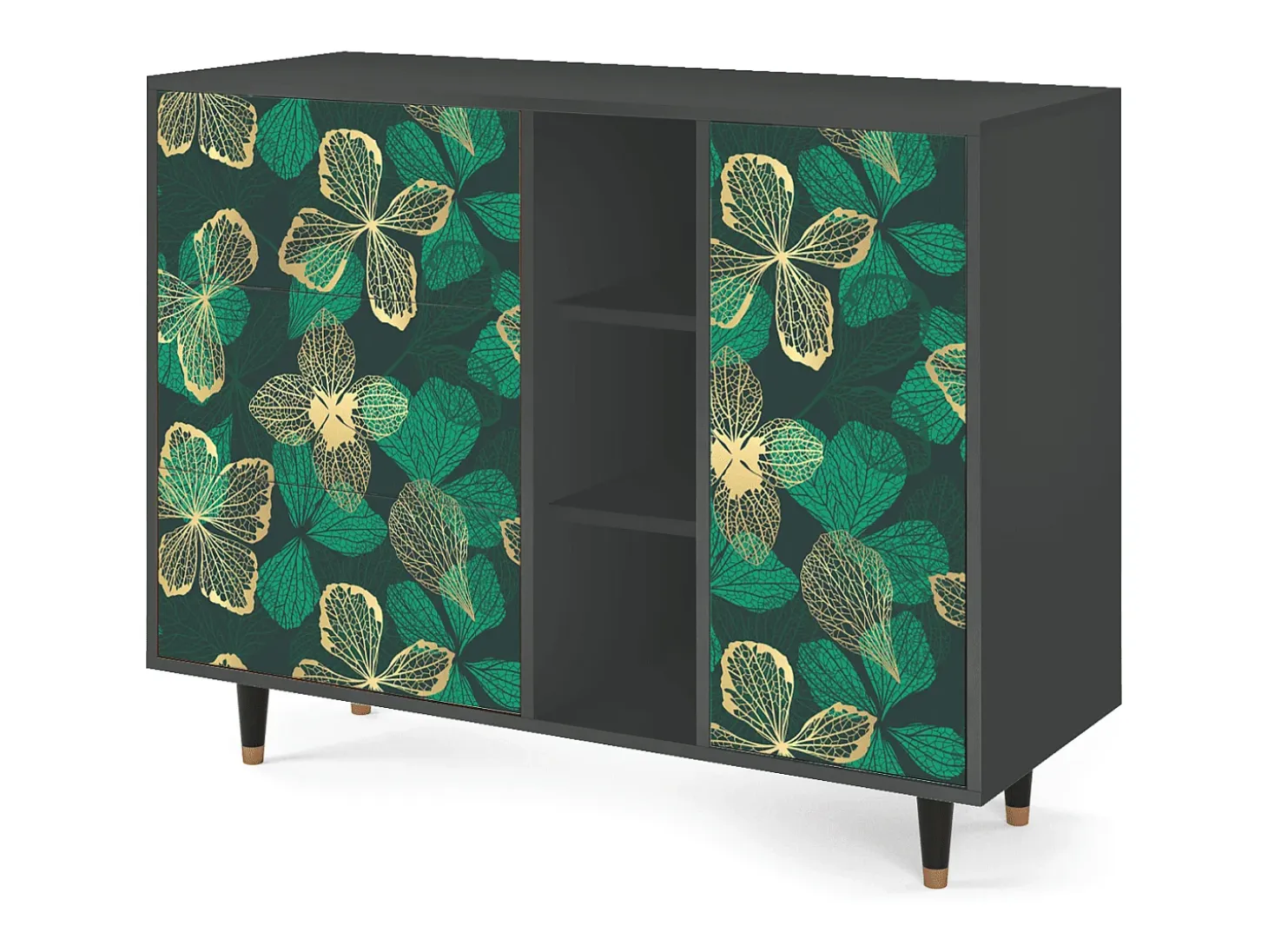 Aparador - 125x98x48 cm - BS2 - Green Flower, Antracita