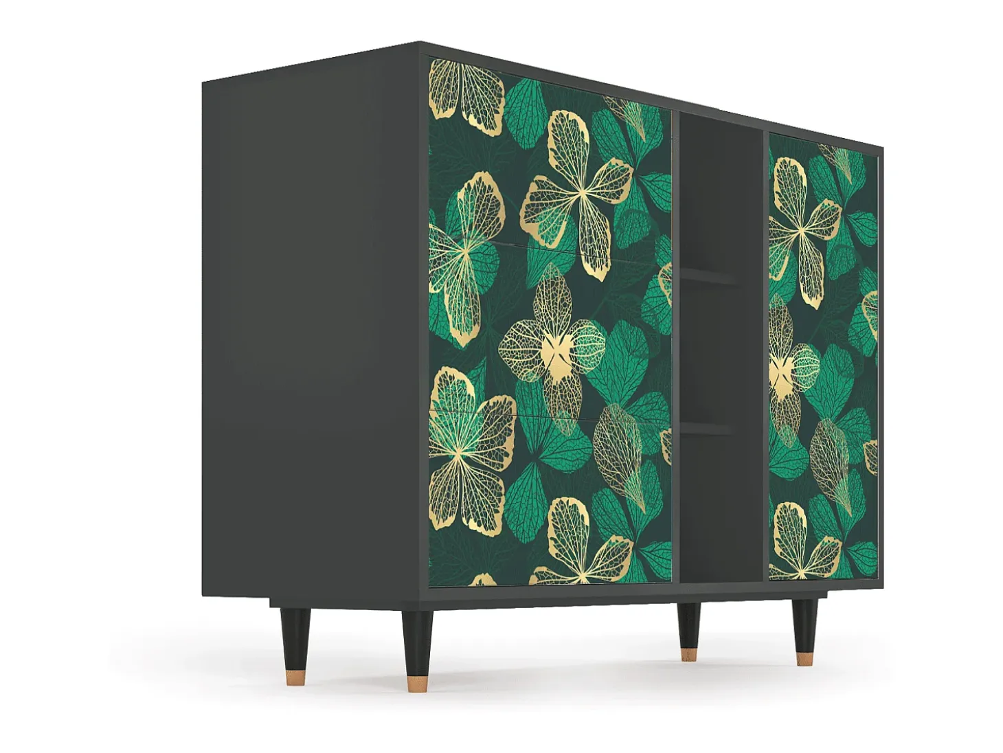Aparador - 125x98x48 cm - BS2 - Green Flower, Antracita