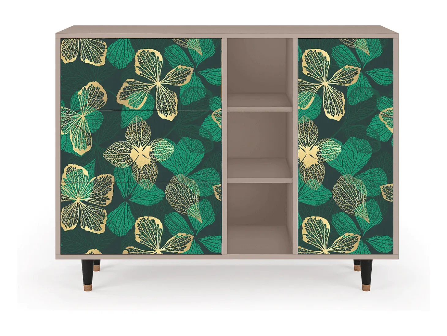 Aparador - 125x98x48 cm - BS2 - Green Flower, Latte