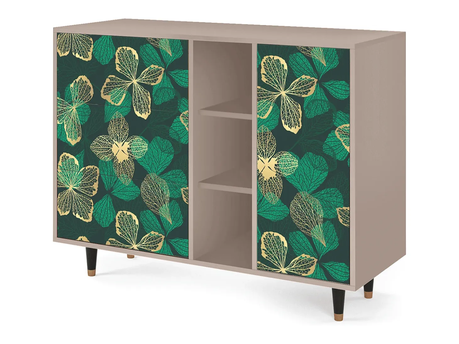 Aparador - 125x98x48 cm - BS2 - Green Flower, Latte