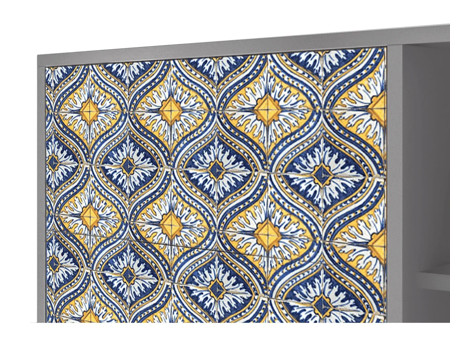 Aparador - 125x98x48 cm - BS2 - Illusory Pattern, Gris