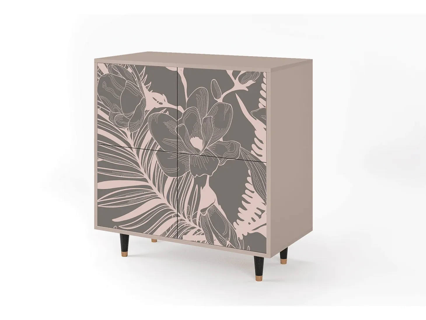 Aparador - 94x96x48 cm - BS3 - Issabelline Flower, Latte