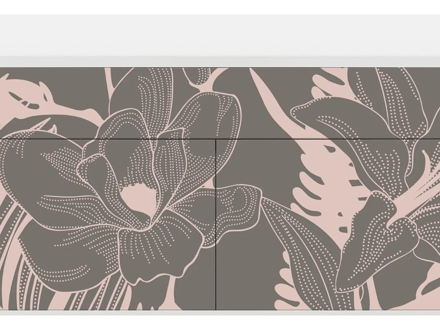 Aparador - 115x85x48 cm - BS4 - Issabelline Flower, Blanco